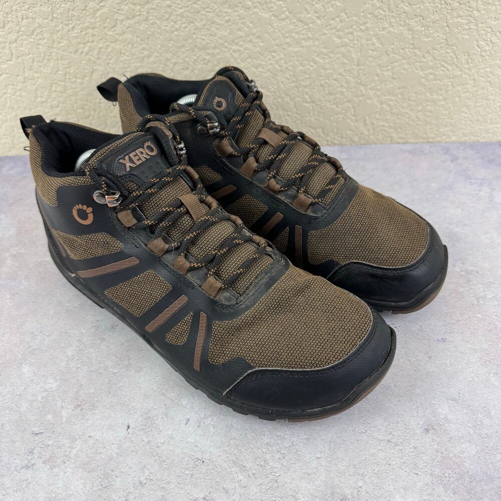 Xero Shoes Mens Size 10.5 Daylite Hiker Fusion Brown Barefoot Hiking Trail Shoes